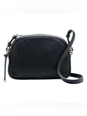 J. Crew Devon Camera Bag Black Leather Crossbody
